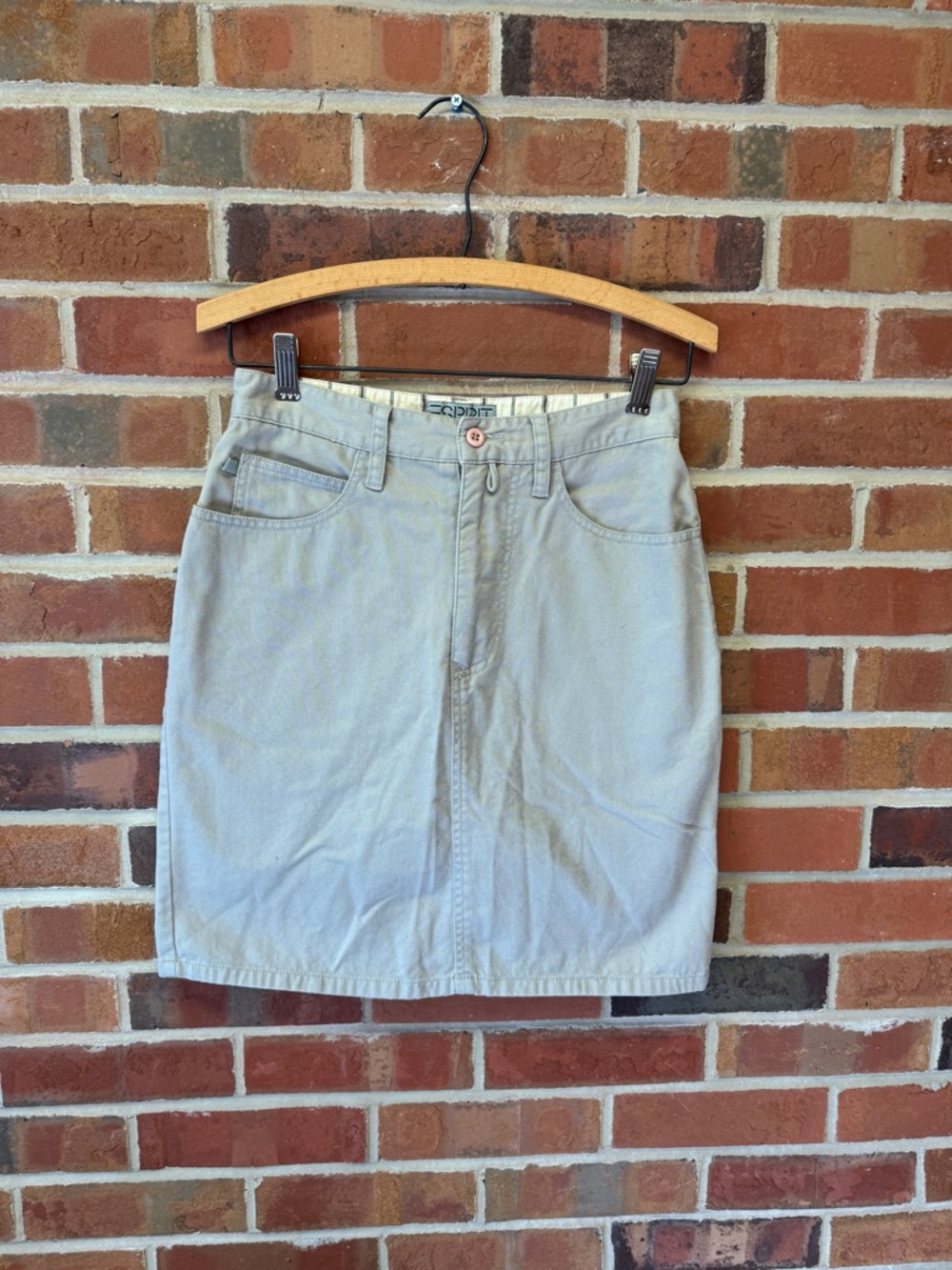 Espirit Sport Khaki Denim Skirt